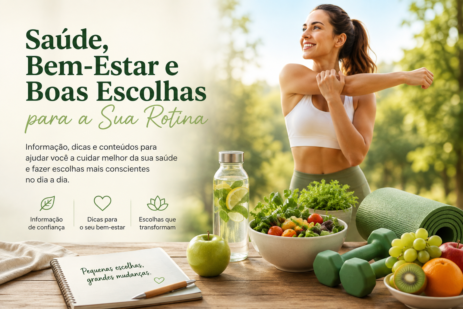 Saúde, bem-estar e boas escolhas para a sua rotina