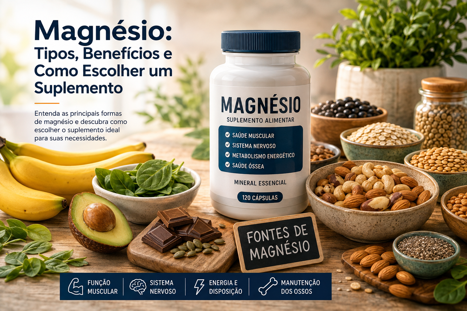 Magnésio e alimentos ricos em magnésio